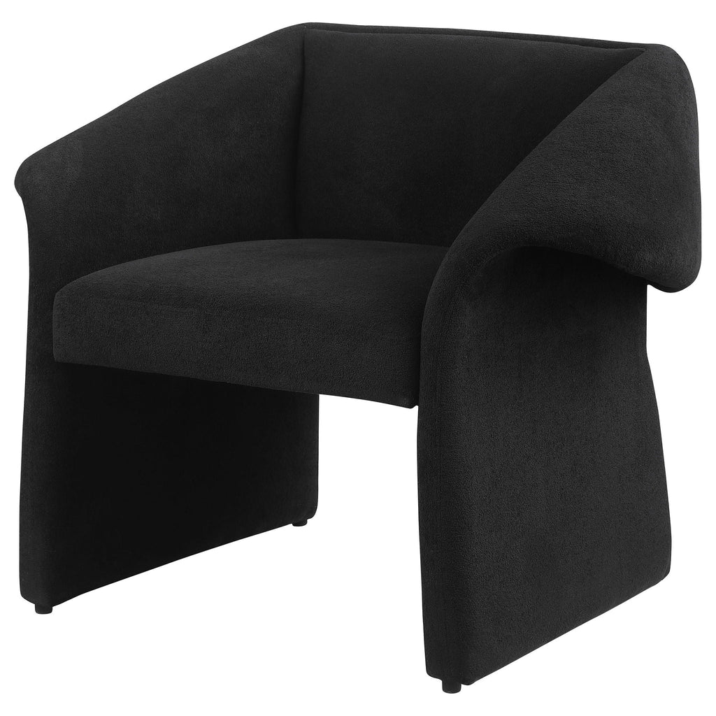 Ramsey Upholstered Sloped Arm Accent Chair Black by Unique Piece Furniture