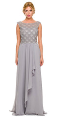 CLEARANCE - Juliet 590 Floor Length Chiffon Formal Gown Cap Sleeve (Size 2XL) by DiscountDressShop