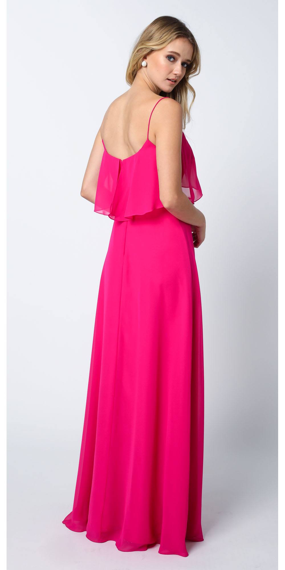 Juliet 591 Long Bridesmaid Dress Ruffled Bodice by DiscountDressShop