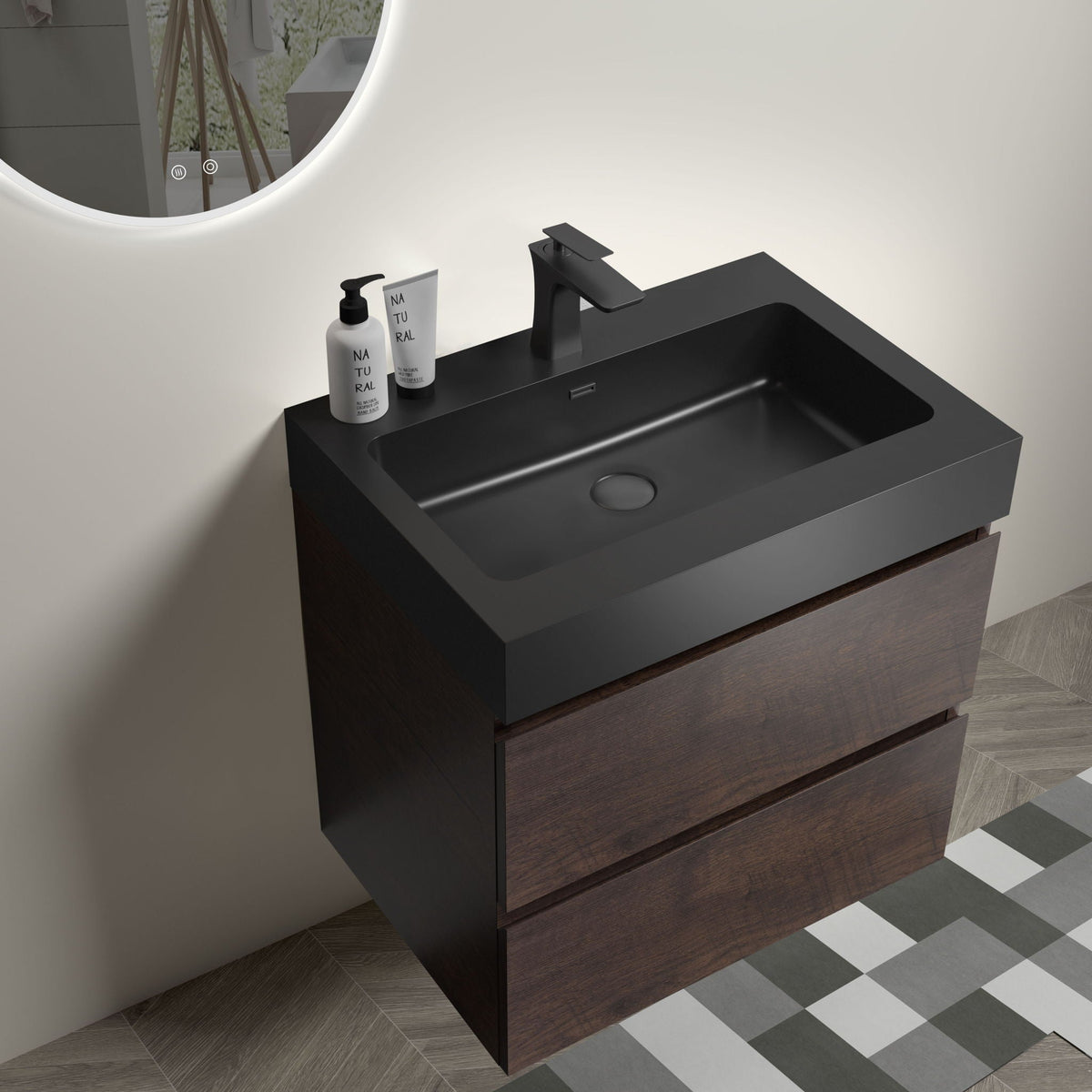 Alice - Bathroom Vanity Wall Mounted With Sink, Large Storage by Unique Piece Furniture