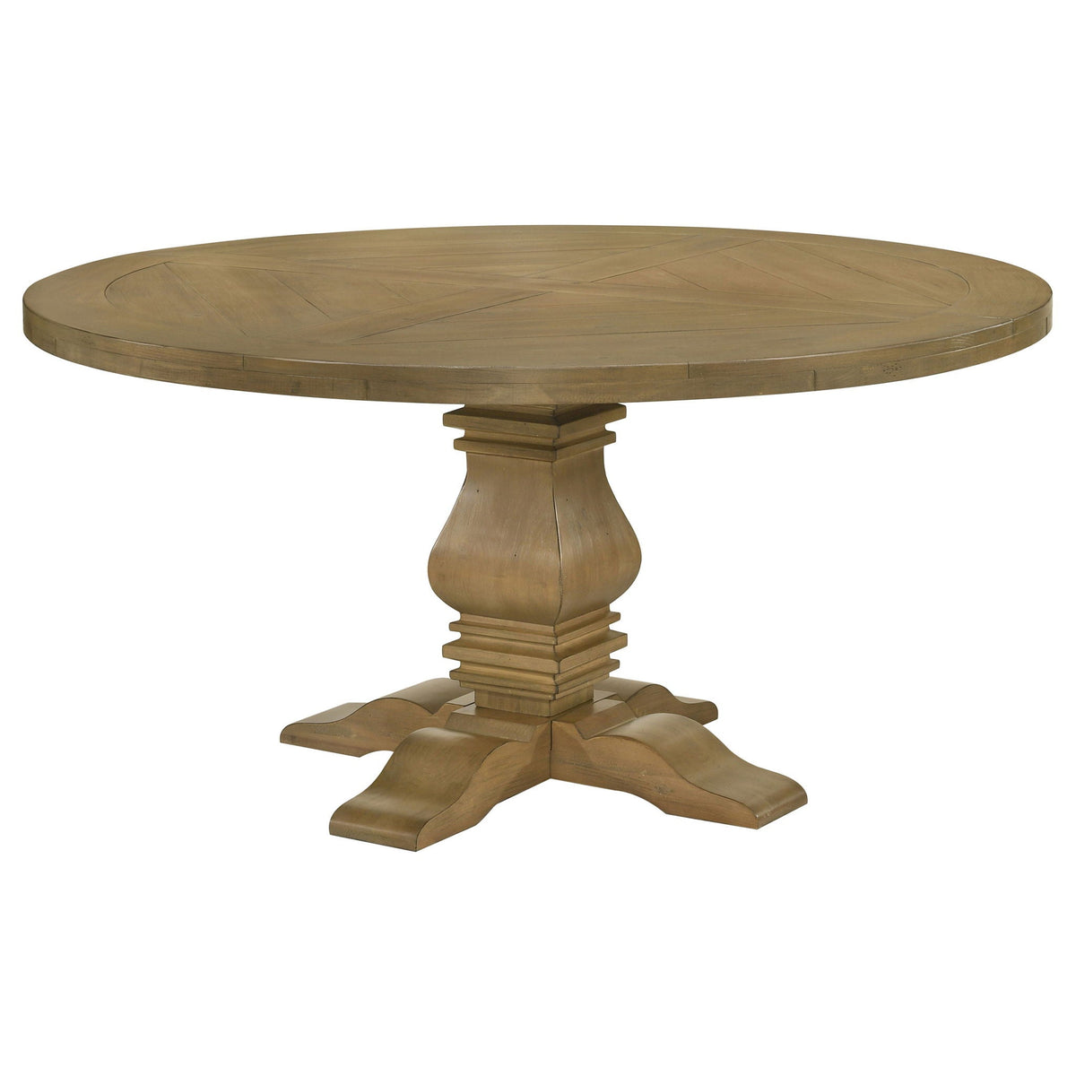 Florence Round 60-inch Wood Dining Table Rustic Honey by Unique Piece Furniture