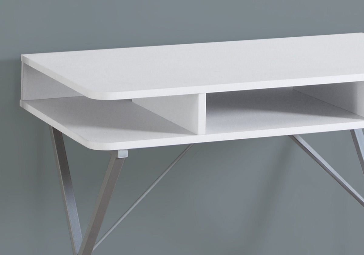 Computer Desk For Home Office, Laptop, Storage Shelves, Modern Convenient Design - White by Unique Piece Furniture