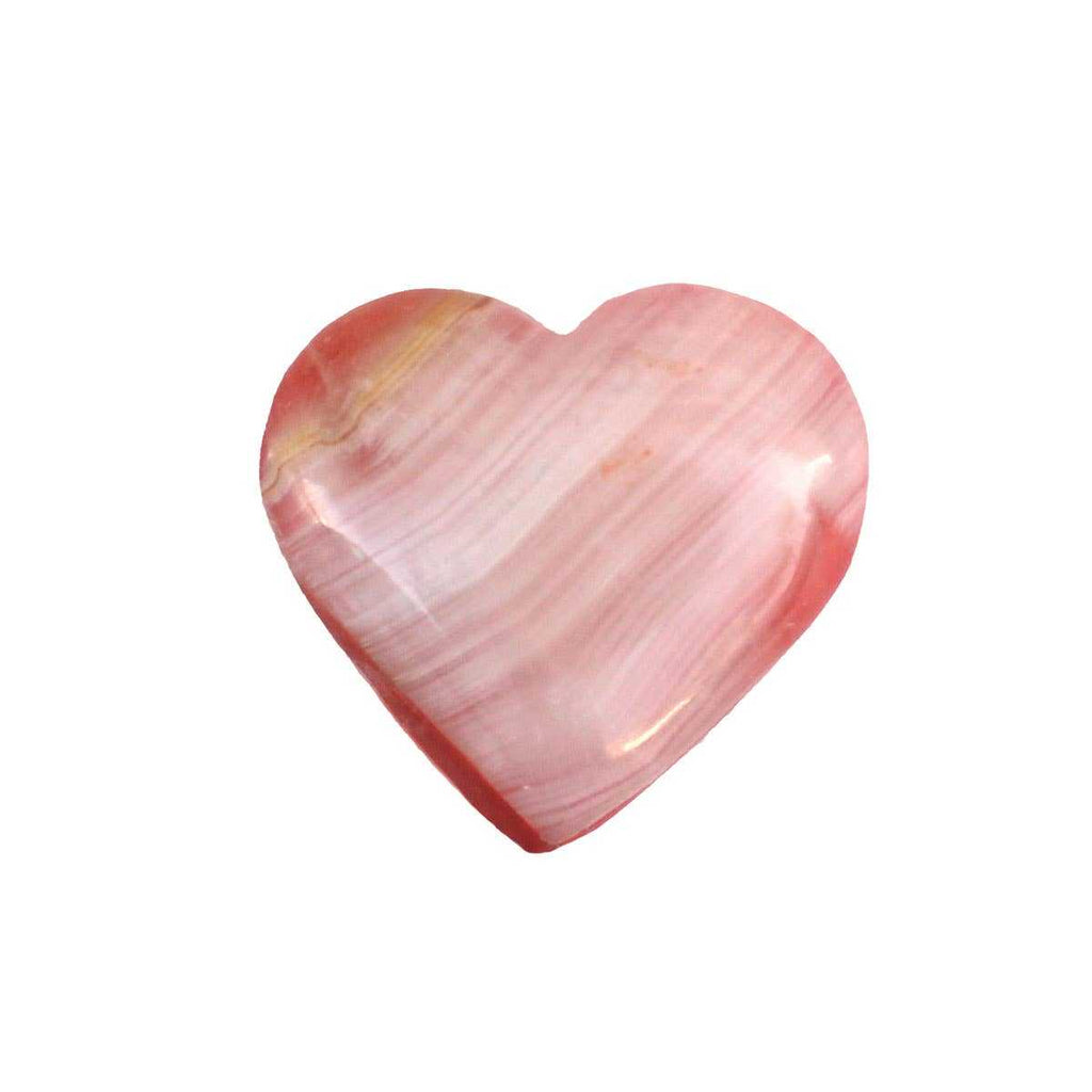 Pink Onyx Heart Crystal – 1.5" Polished Stone for Love, Healing & Décor by Sacred Crystals