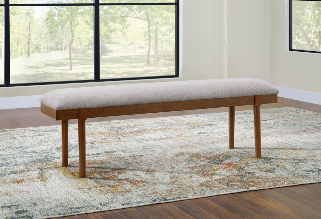 Lyncott - Large Upholstered Dining Room Bench - Gray / Brown by Unique Piece Furniture