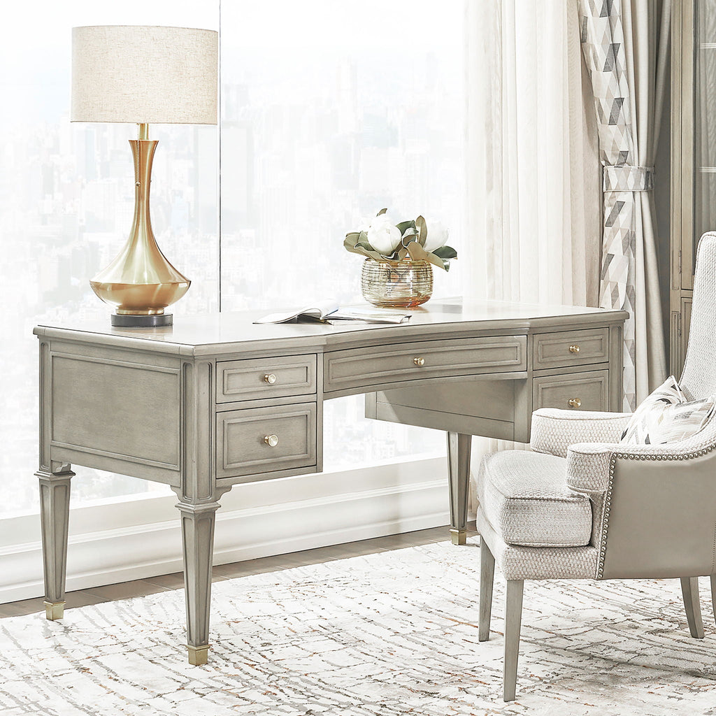 Dauphin - 5 Drawer Executive Desk by Unique Piece Furniture