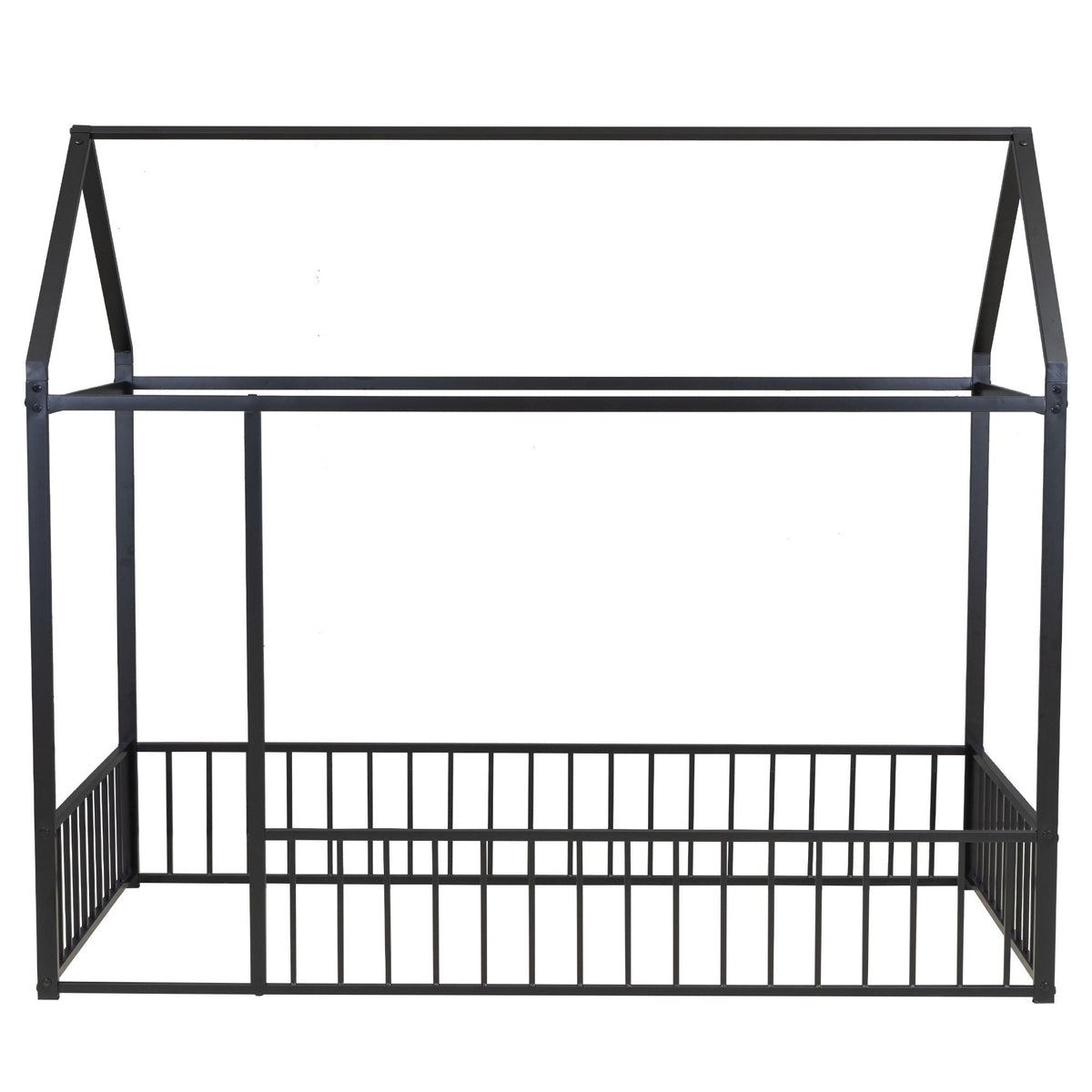 Metal Bed House Bed Frame With Fence by Unique Piece Furniture