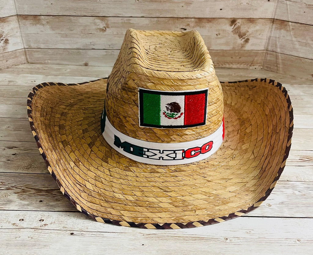 Cowboy Mexican Hat Sombrero Vaquero Artesanal de Palma de Mexico by Chica Mexico