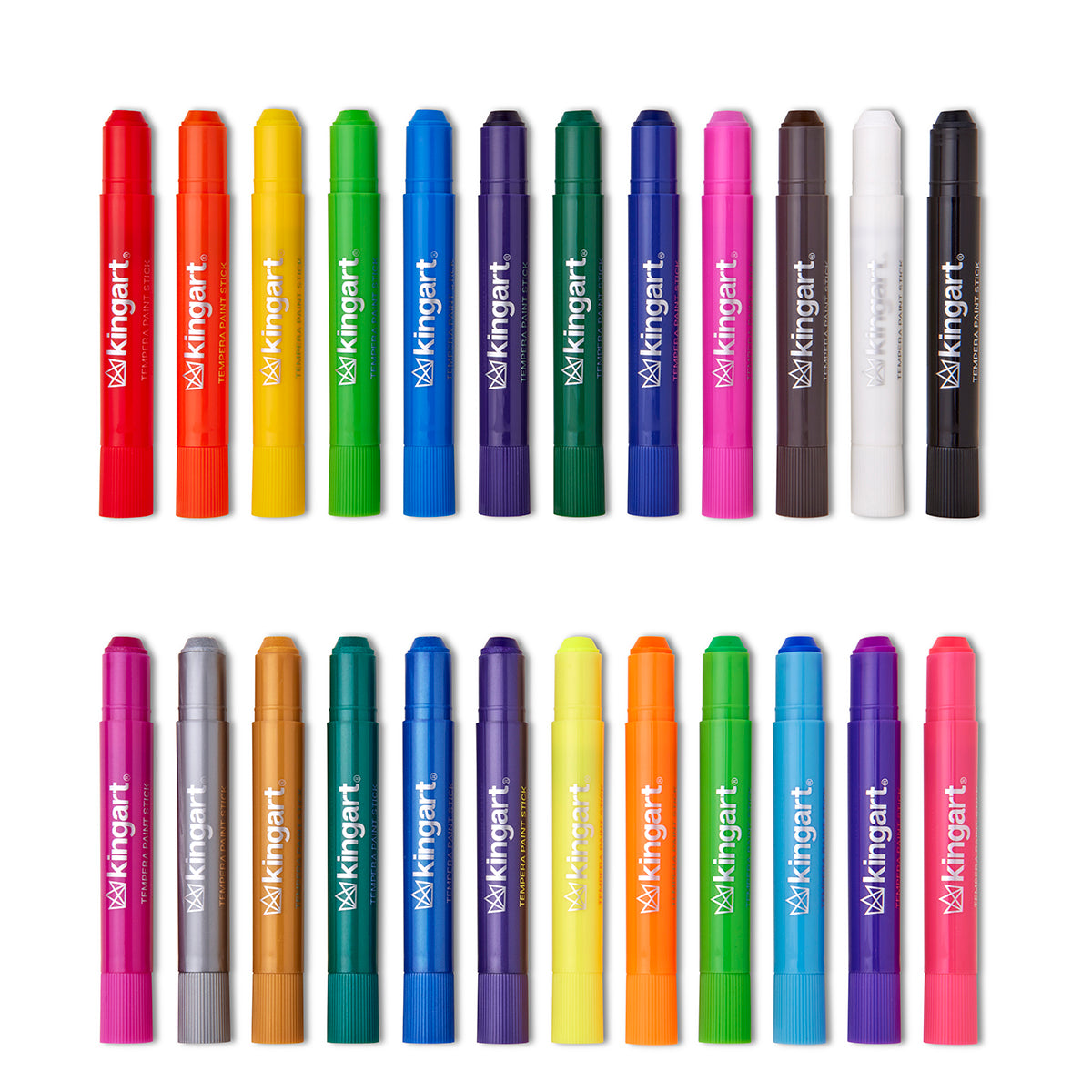 Tempera Paint Thin Sticks, 24 Colors by KINGART