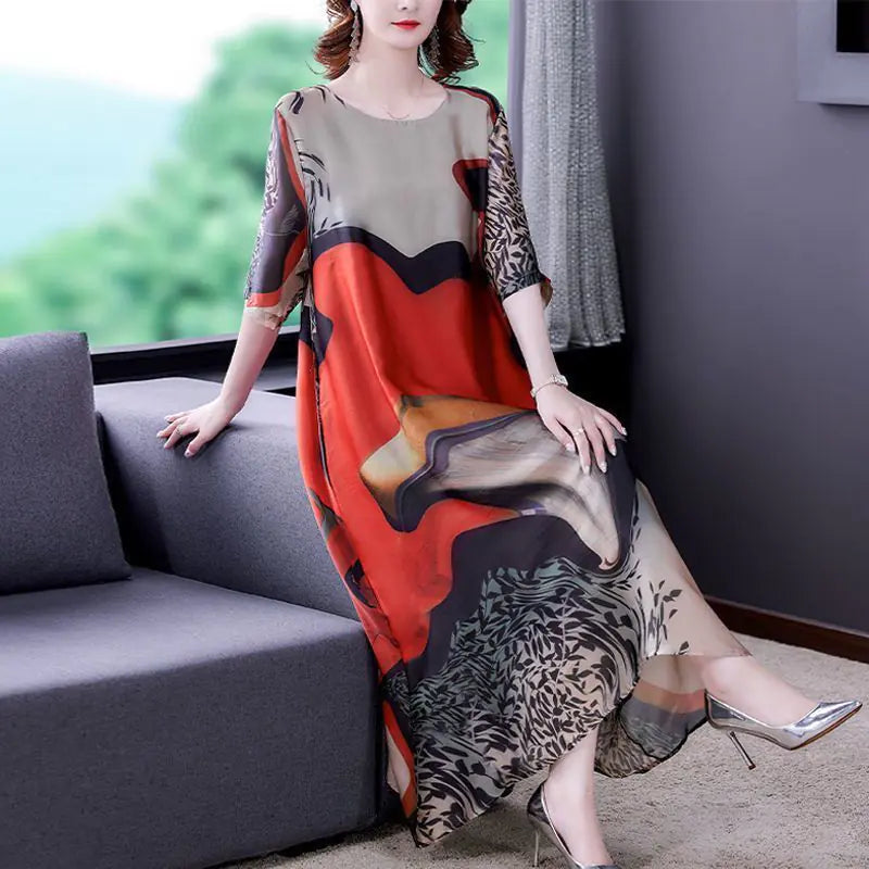 Plus Size Printed Dress for Women by Trendy Attic Store01