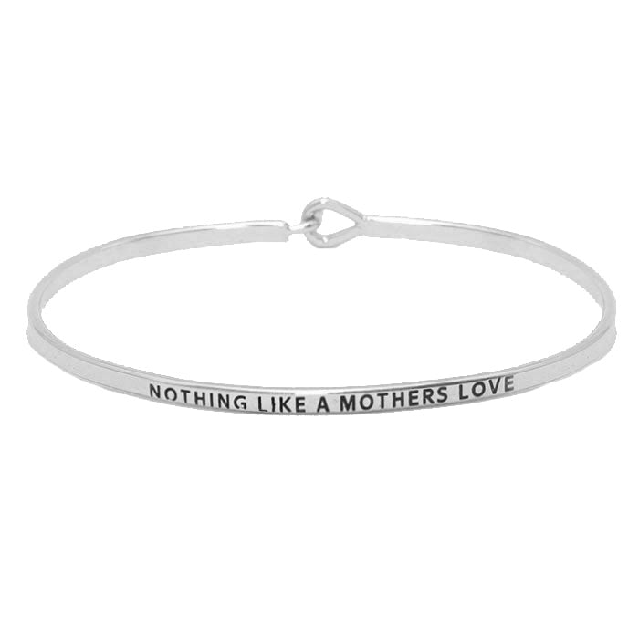 "Nothing like a Mother's Love" Metal Hook Bracelet Bangle by Madeline Love