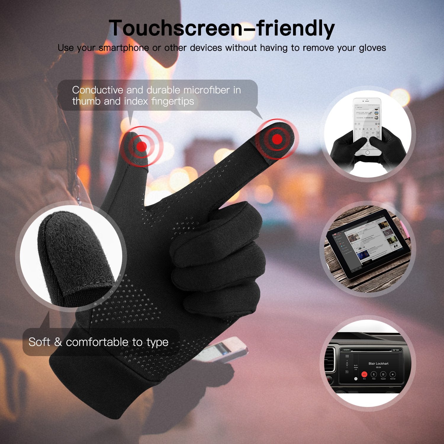 Lightweight Running Gloves by Indigo Eurybia