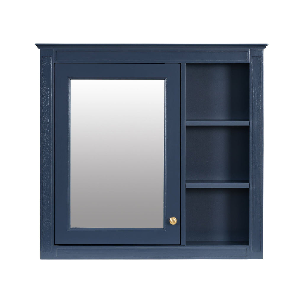 Wall Mounted Medicine Cabinet With Mirror And 3 Open Shelves by Unique Piece Furniture