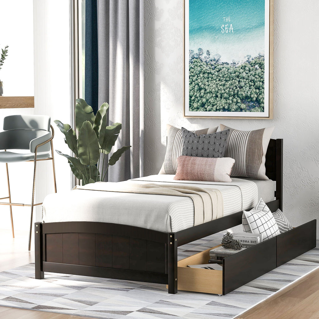 Platform Bed & Headboard, Footboard And Wood Slat Support by Unique Piece Furniture