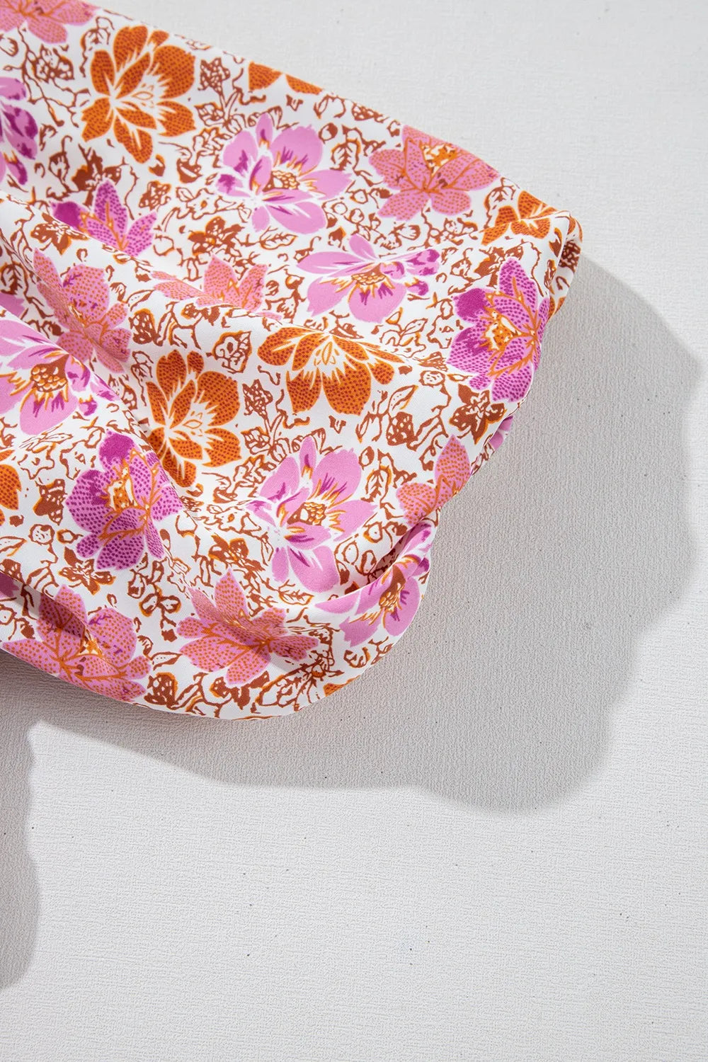 Floral Square Neck Knotted Ruffle Midi Dress by Simply Love