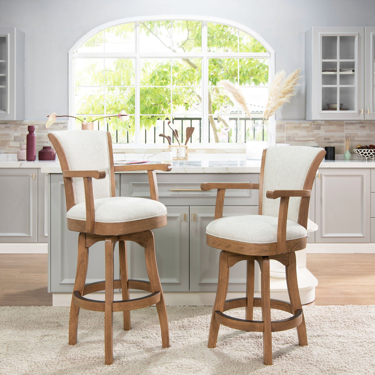 Williams - Swivel Bar Stool With Armrests by Unique Piece Furniture