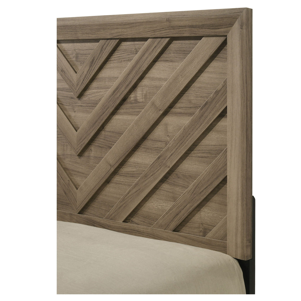 Chevron Patterned Living Room TV Stand - Light Brown by Unique Piece Furniture