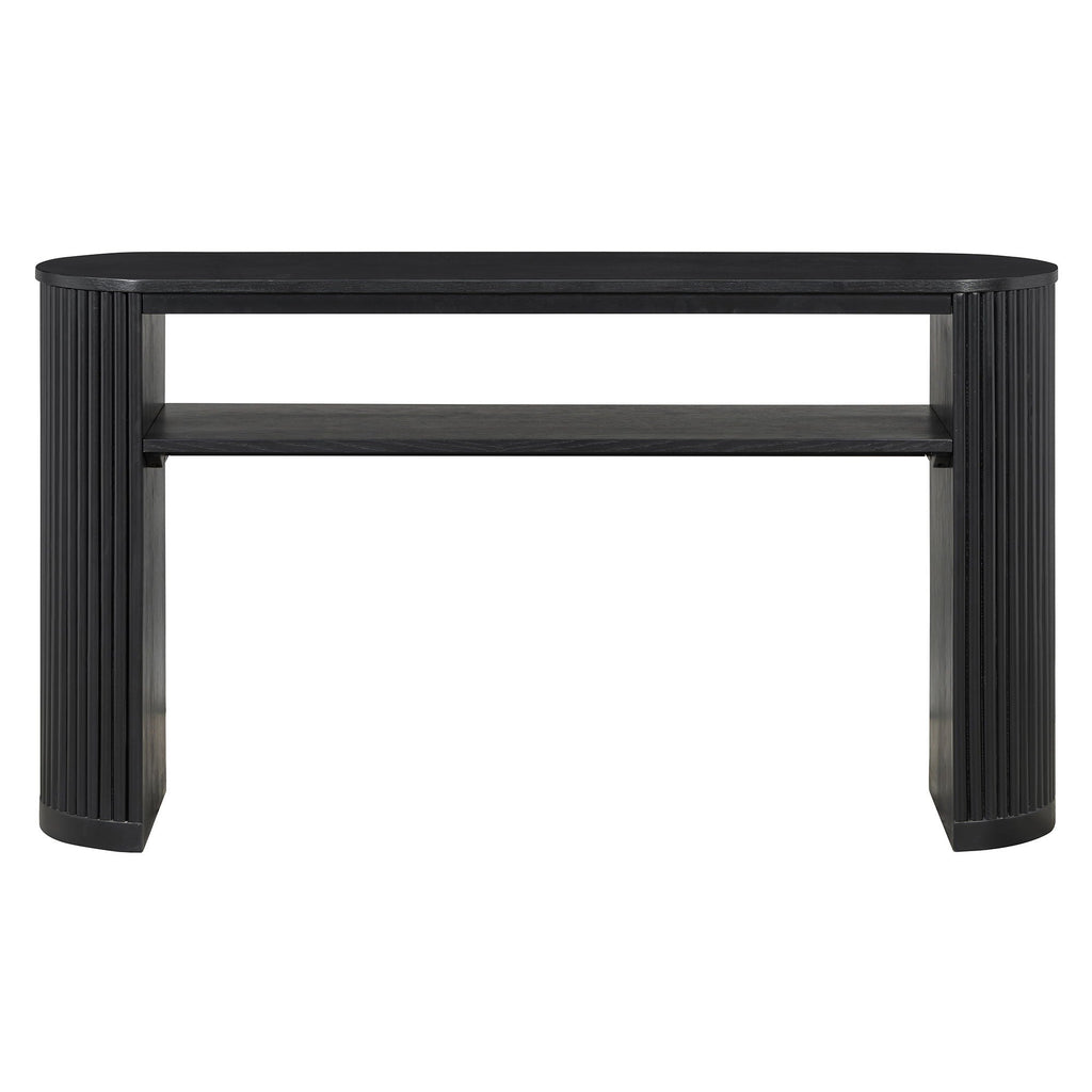 Console Table With Fluted Legs, Open Shelf by Unique Piece Furniture