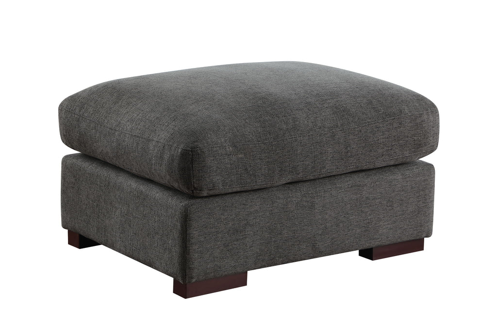 Tatman - Linen Blend Sectional With 2 Ottomans - Dark Gray by Unique Piece Furniture