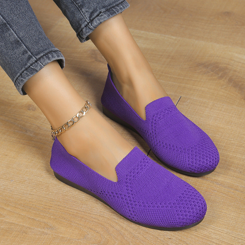 Flying Woven Slip-On Flats — European / American Style Work Shoes by FitiqueFit