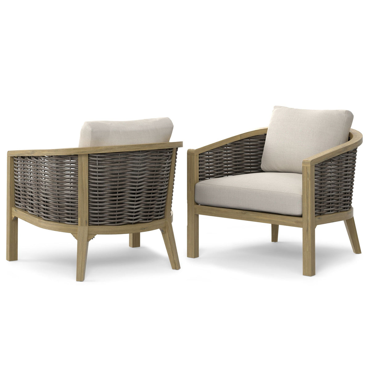 Parkside - Outdoor Conversation Chair (Set of 2) - Natural by Unique Piece Furniture