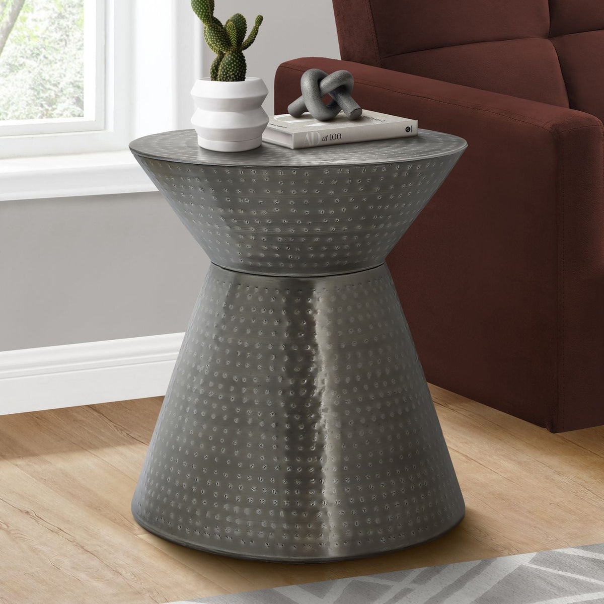 Drum Accent Side Table, Contemporary & Modern Elegant Design by Unique Piece Furniture