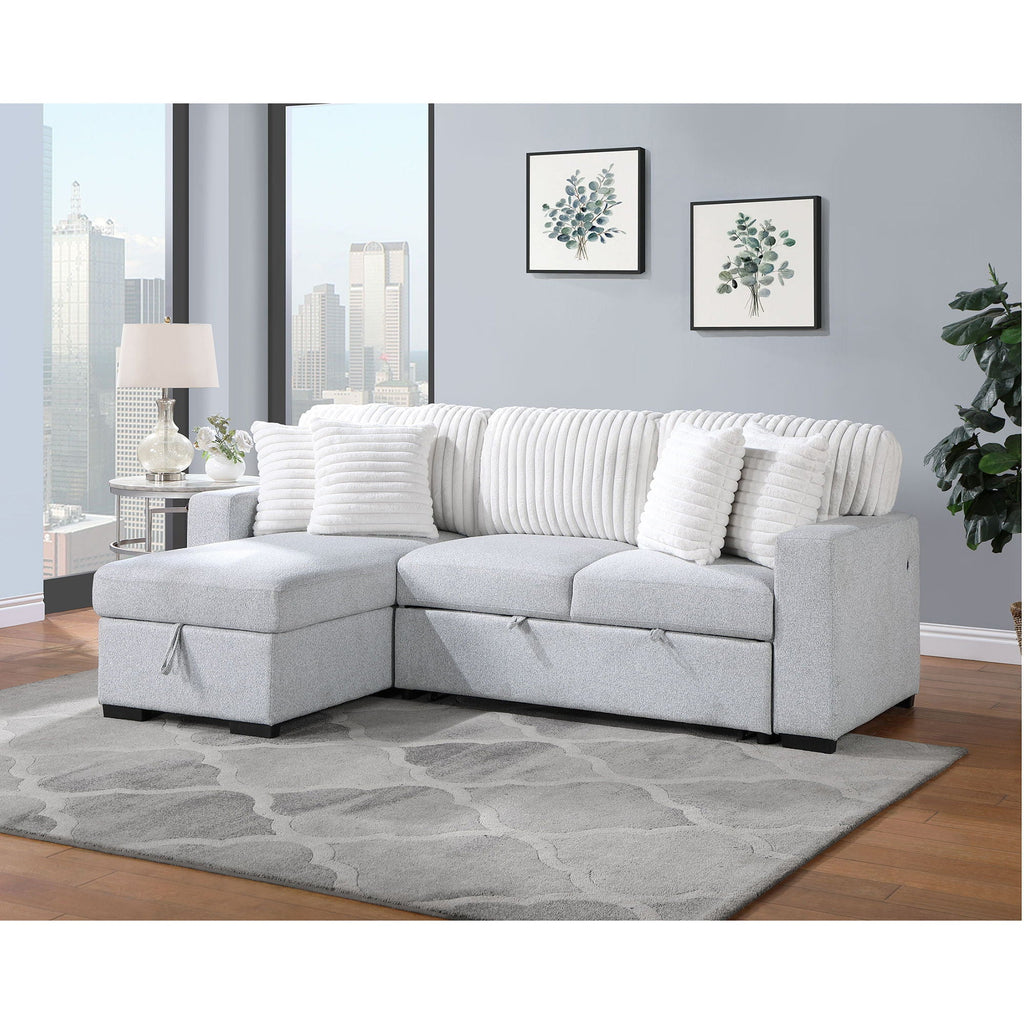 Ford - Reversible Pull Out Sofa Bed - Light Gray by Unique Piece Furniture