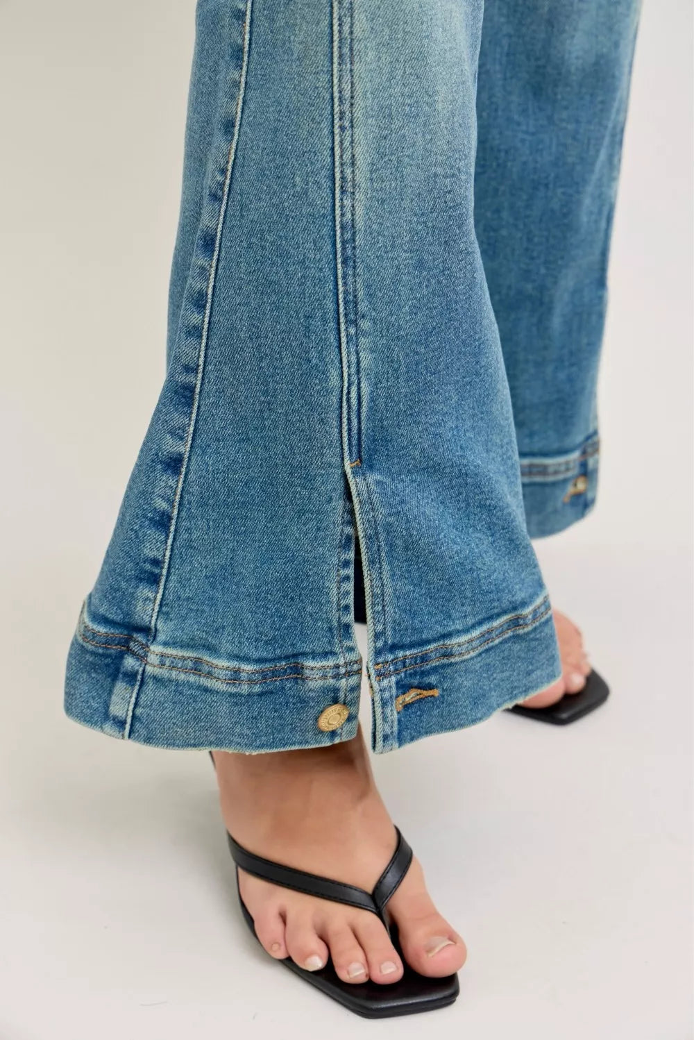 Judy Blue High Waist Vintage Wash Flare Jeans by Wild and Free Boutique