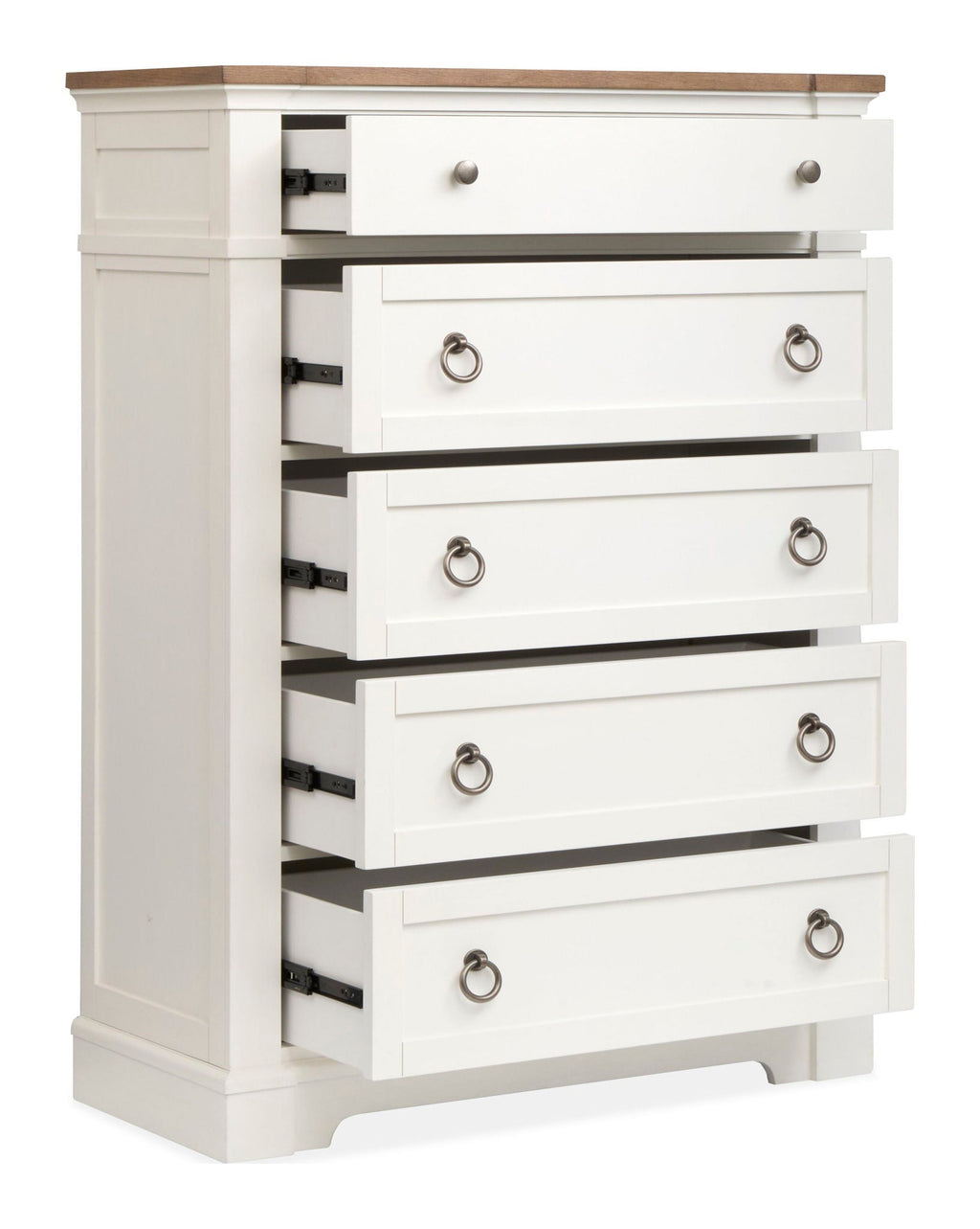 Kingston - Drawer Chest - Whisper White And Cerused Nutmeg by Unique Piece Furniture