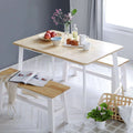 Mid Century Modern Solid Wood Rectangular Dining Table by ShipItFurniture
