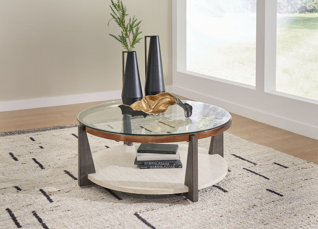 Frazwa - Round Cocktail Table - Multi by Unique Piece Furniture