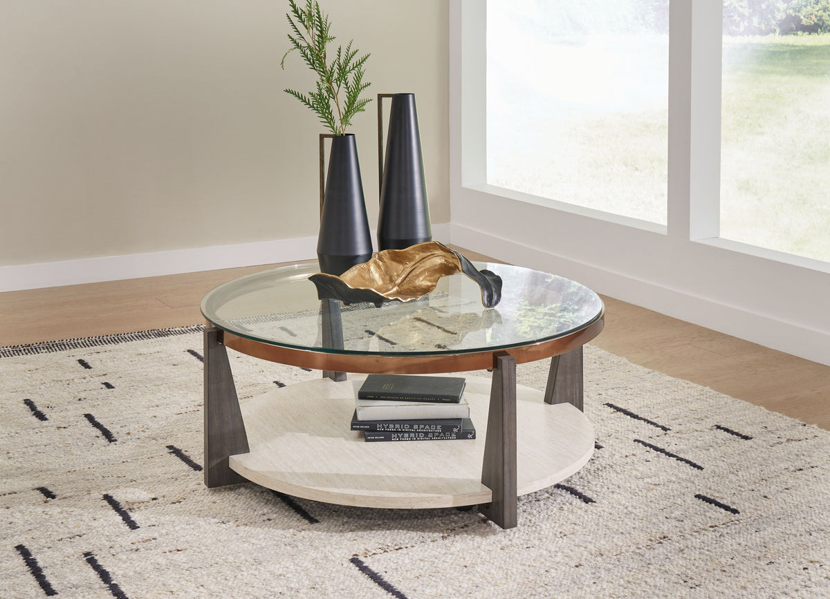 Frazwa - Round Cocktail Table - Multi by Unique Piece Furniture