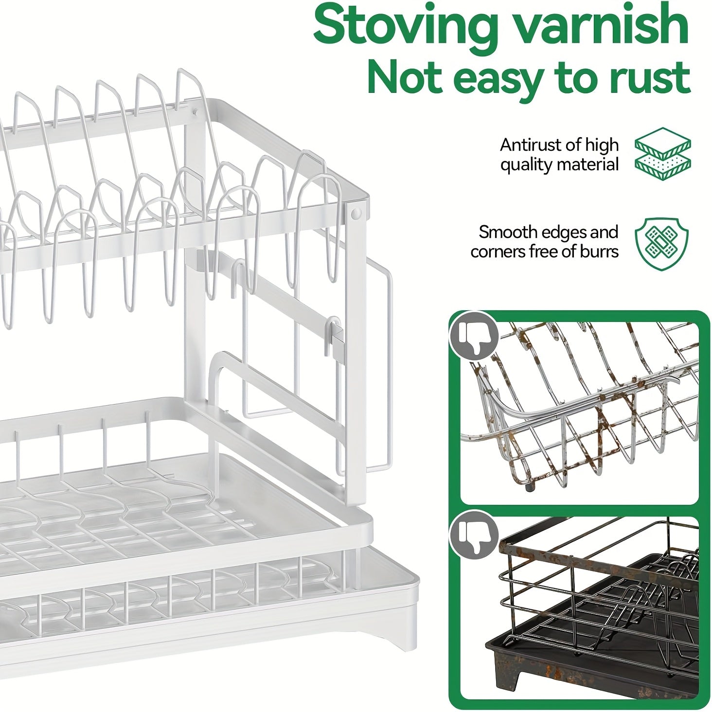 Black Metal Dish Rack – 2-Layer / 3-Layer by DailySale
