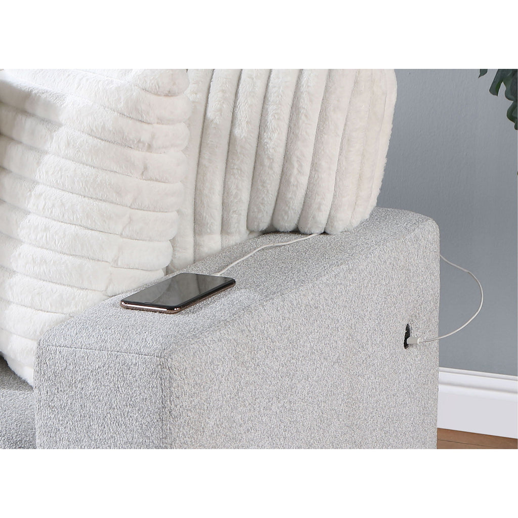 Ford - Reversible Pull Out Sofa Bed - Light Gray by Unique Piece Furniture
