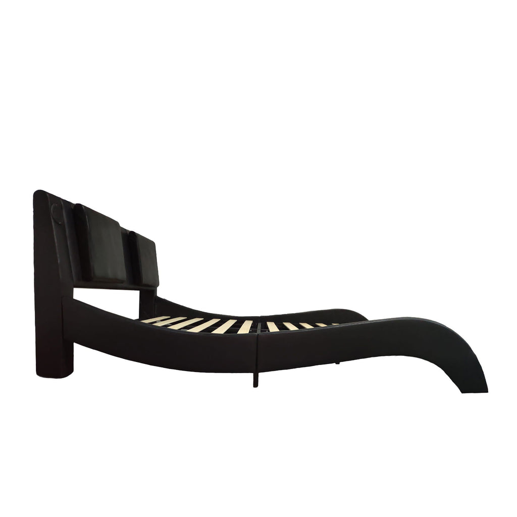 Platform Bed Frame With LED Lighting, tooth Music, Vibration Massage by Unique Piece Furniture