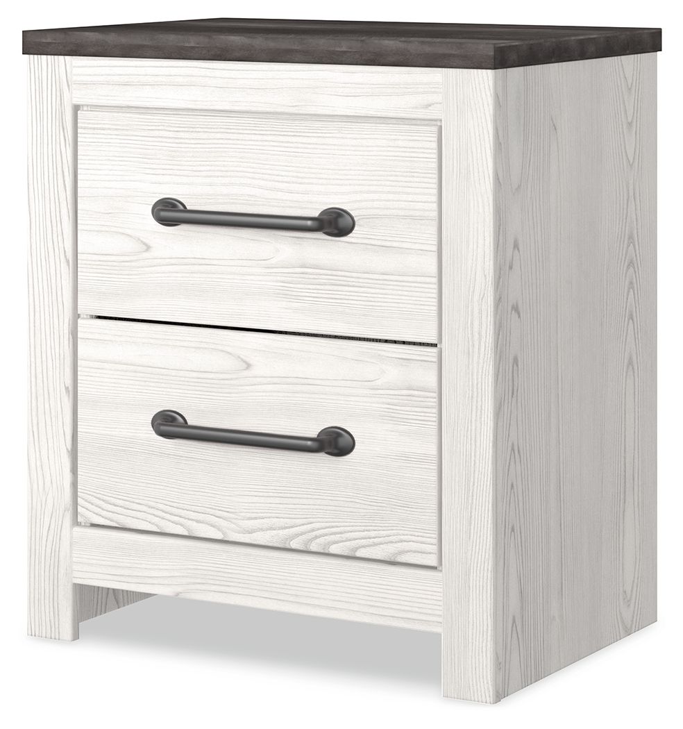Gerridan - Two Drawer Night Stand - White / Gray by Unique Piece Furniture