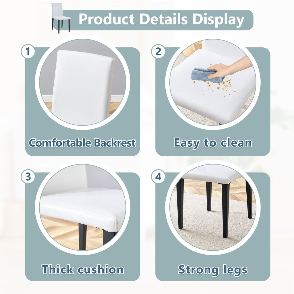 Versatile Dining Chairs With Comfortable Design And Metal Legs by Unique Piece Furniture