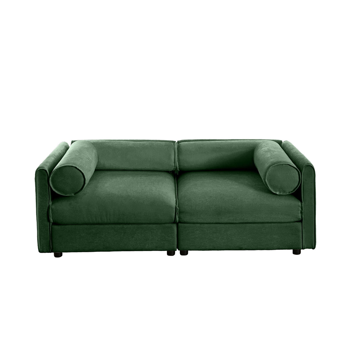 Stylish Sofa With Storage Seat And Cylindrical Backrest by Unique Piece Furniture