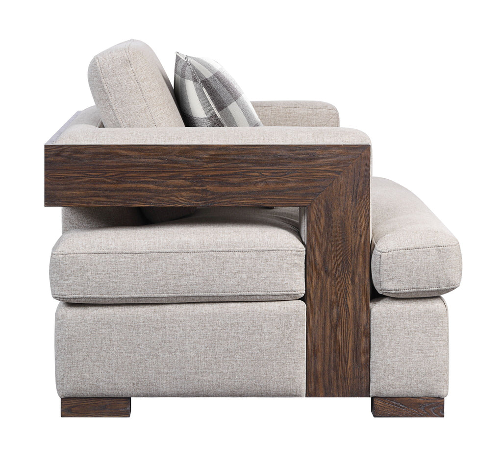 Niamey - Loveseat With 2 Toss Pillows - Walnut by Unique Piece Furniture