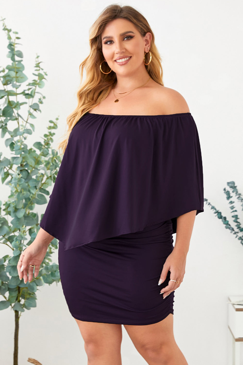 Plus size Dressing Layered Fiery Red Mini Poncho Dress by Wild and Free Boutique