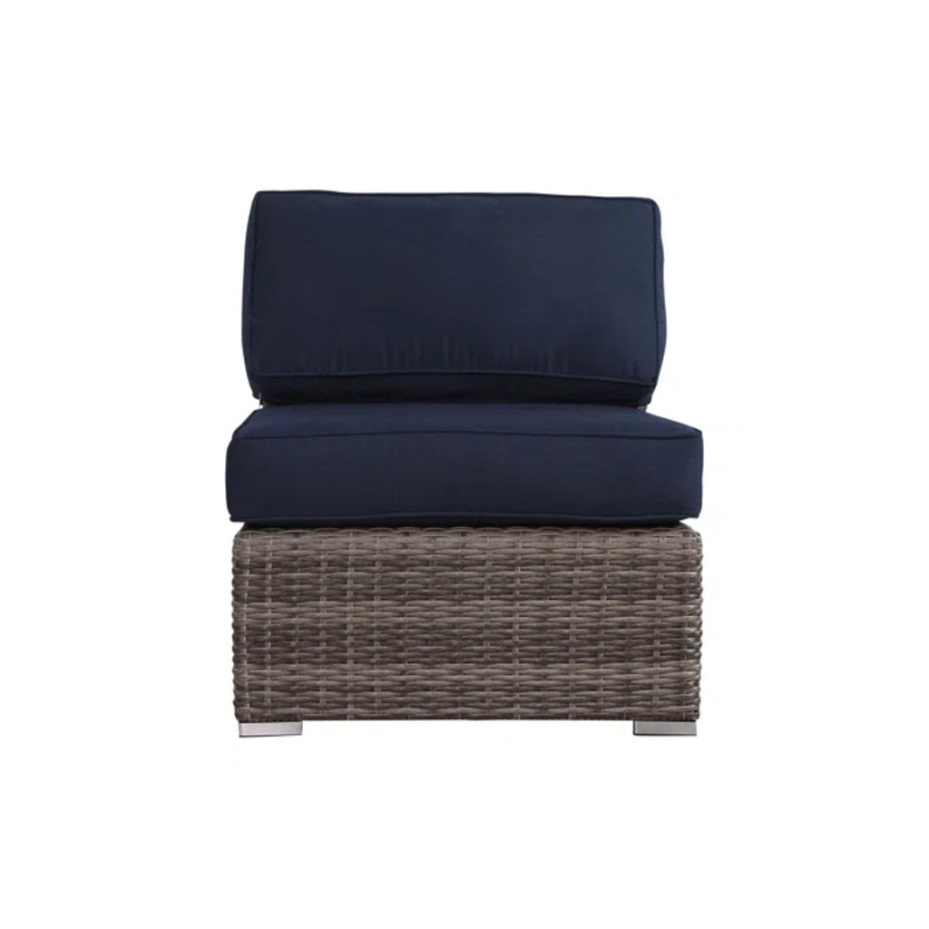 Modern Patio Rattan Sectional Set With Cushions by Unique Piece Furniture