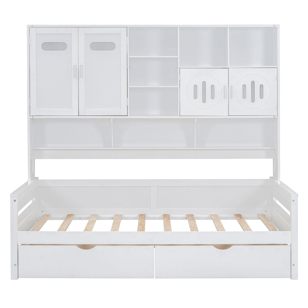 Daybed With All-In-One Cabinet And Shelf by Unique Piece Furniture