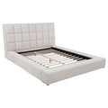 Dreux Upholstered Queen Panel Platform Bed Cream by Unique Piece Furniture