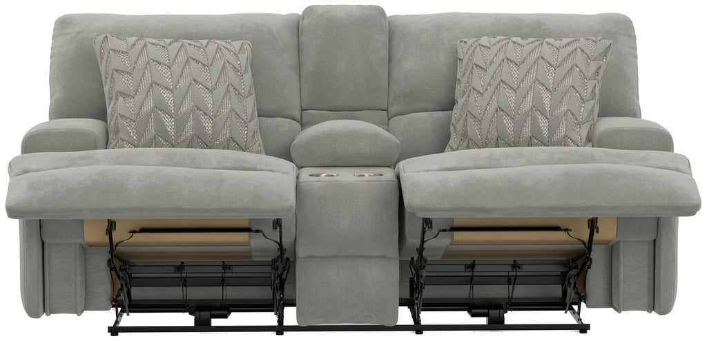 Renaldo - Power Console Loveseat With Zero Gravity Recline - Stone by Unique Piece Furniture