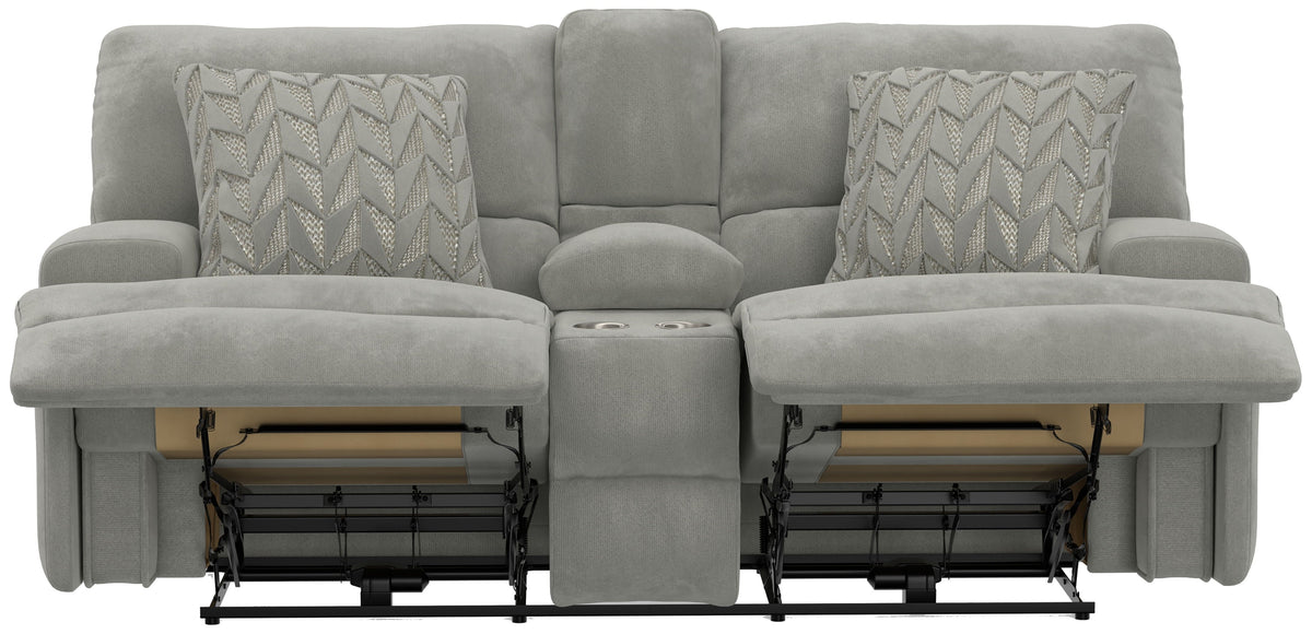 Renaldo - Power Console Loveseat With Zero Gravity Recline - Stone by Unique Piece Furniture
