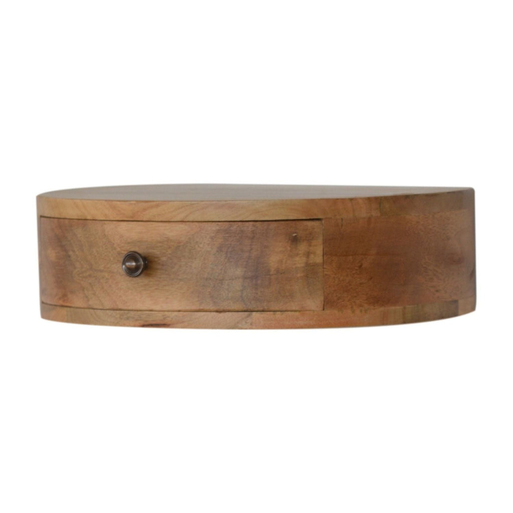 Wall Mounted Rounded Nightstand - Oak by Unique Piece Furniture