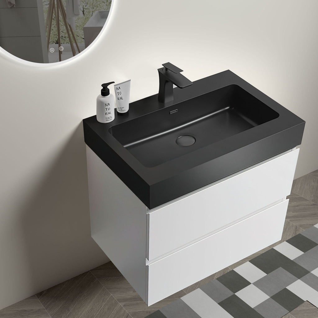 Alice - Bathroom Vanity With Large Storage, Sink, Wall Mounted by Unique Piece Furniture