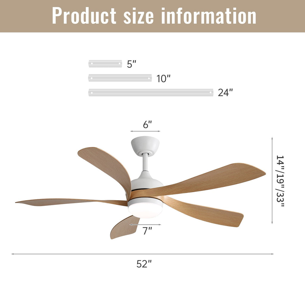 Ceiling Fan & DC Motor And Integrated Light by Unique Piece Furniture