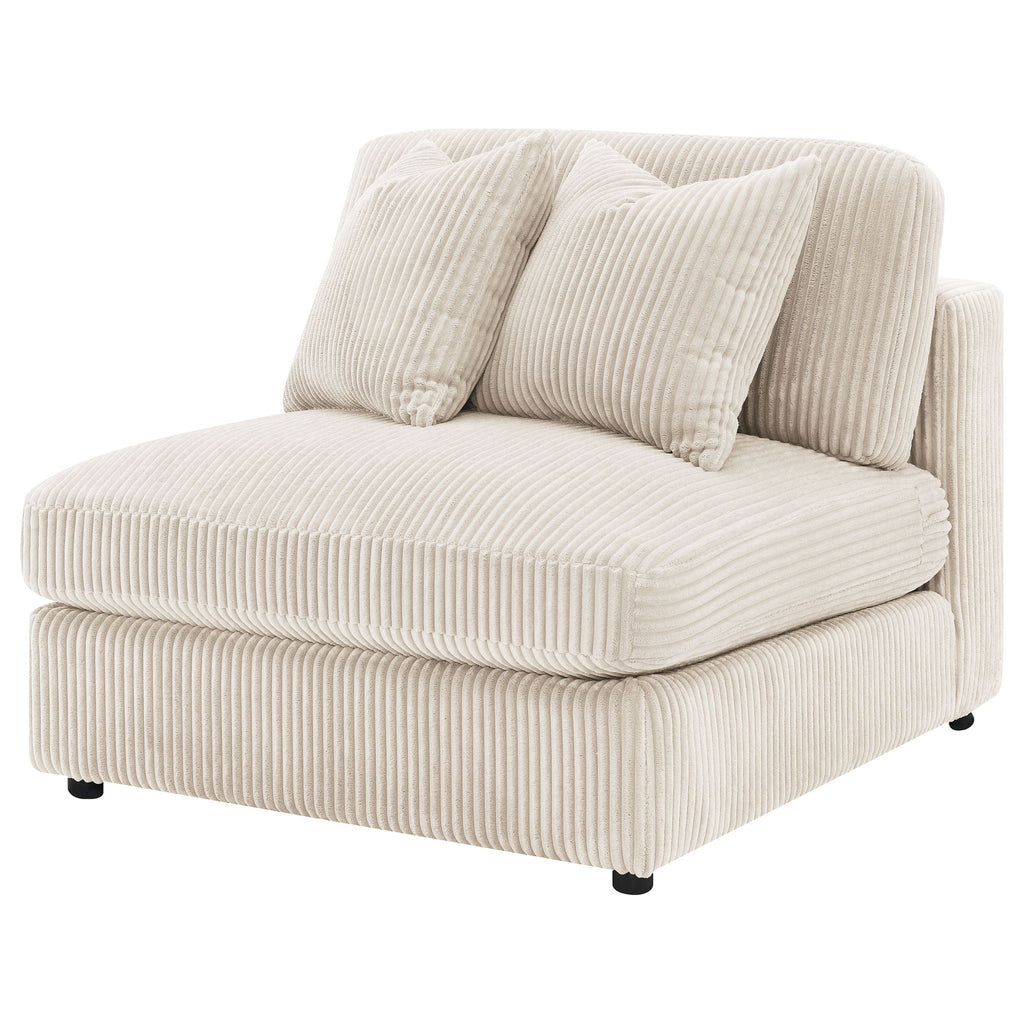 Blaine Upholstered Armless Chair Sand by Unique Piece Furniture