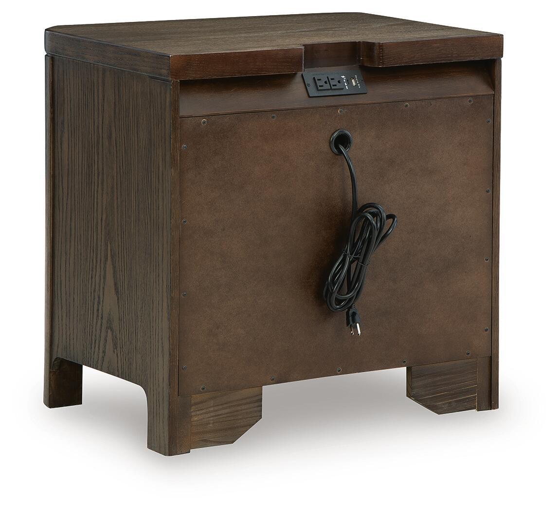 Radkin - Two Drawer Night Stand - Burnished Brown by Unique Piece Furniture
