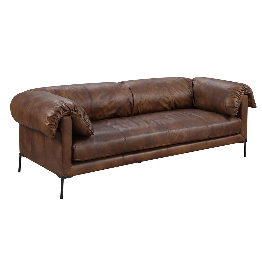 Jaron - Top Grain Leather Sofa - Mocha by Unique Piece Furniture